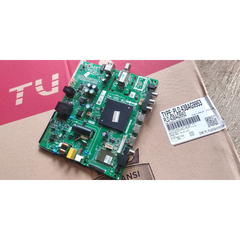 MAINBOARD MB MESIN TV POLYTRON PLD43BAG9953 43bag9953