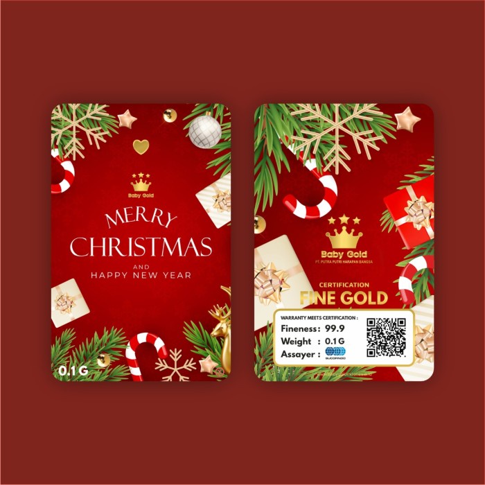 BABY GOLD 0,001 EDISI NATAL CHRISTMAS special edition HARGA PER BIJI