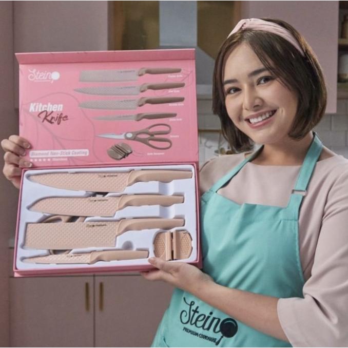 Stein Cookware Diamond non Coating Knife Set/ Stein Pisau Set