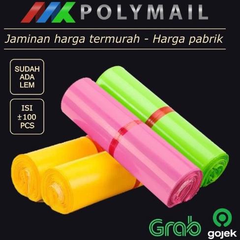 

✪Produk✡ POLYMAILER ±100PCS 17x30CM PINK HIJAU KUNING EKONOMIS PLASTIK POLYMAILER 51