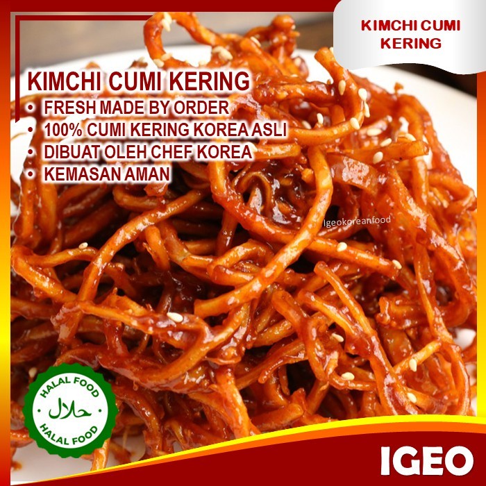 

⭐BISA COD⭐ Kimchi Cumi Kering 100g Halal Original Makanan Instan Korea Lezat