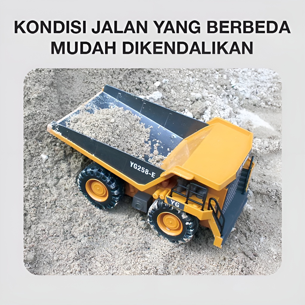 Mainan Mobil Truk Remote Control Besar | Mainan Anak Laki Laki 3-4-5-6-7 Tahun | Yigong Excavator Truck Dump Truck Remot Kontrol