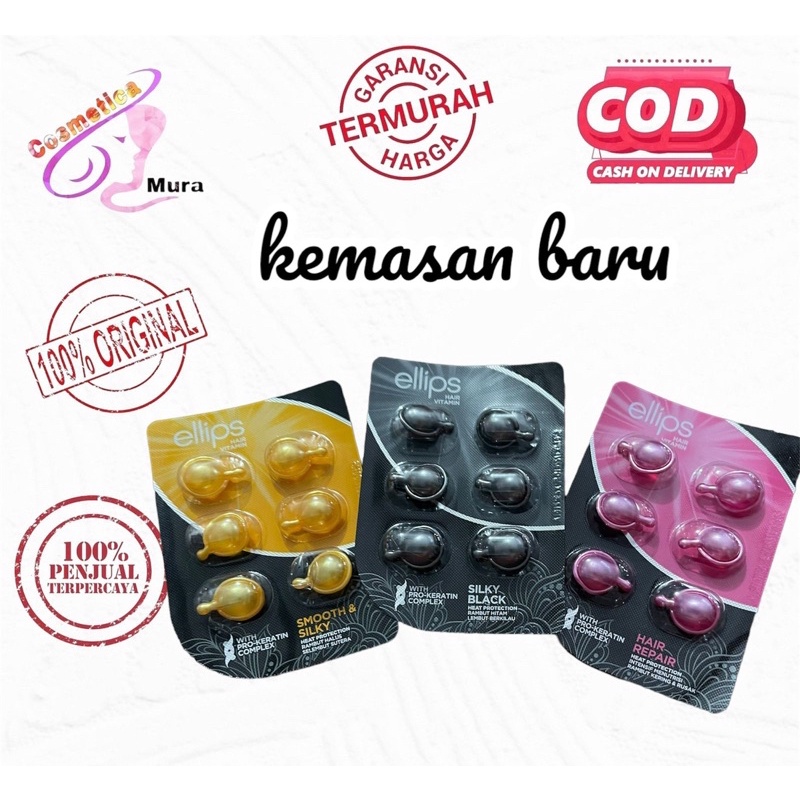 kemasan baru -- ISI 6 ELIPS HAIR VITAMIN / ELIPS VITAMIN RAMBUT // ellips hair vitamin