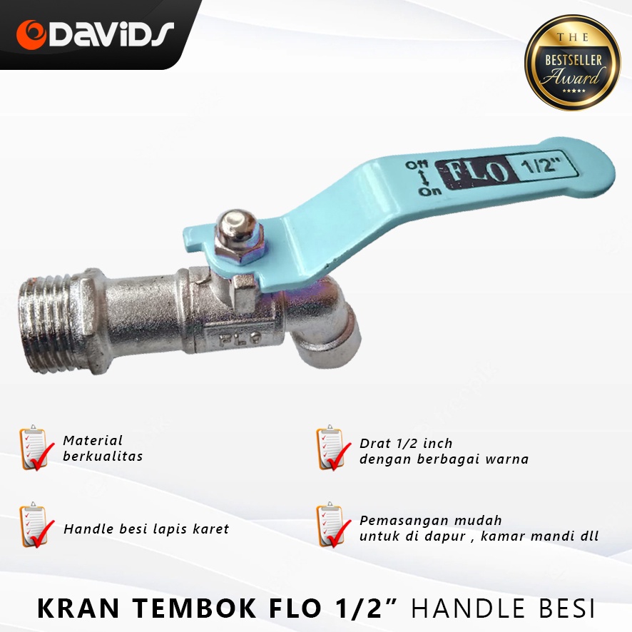 Kran Kamar Mandi Keran Tembok Taman Dapur Cuci Air Handle Flo 1/2