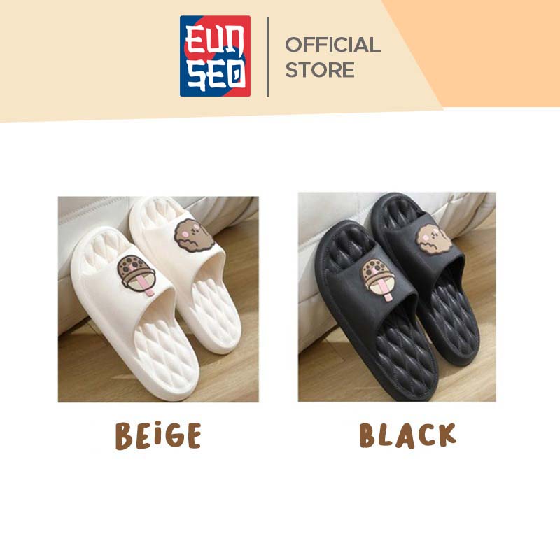 EUNSEO Sandal Wanita Fashion Korea Empuk Boba Sheep Women Slippers