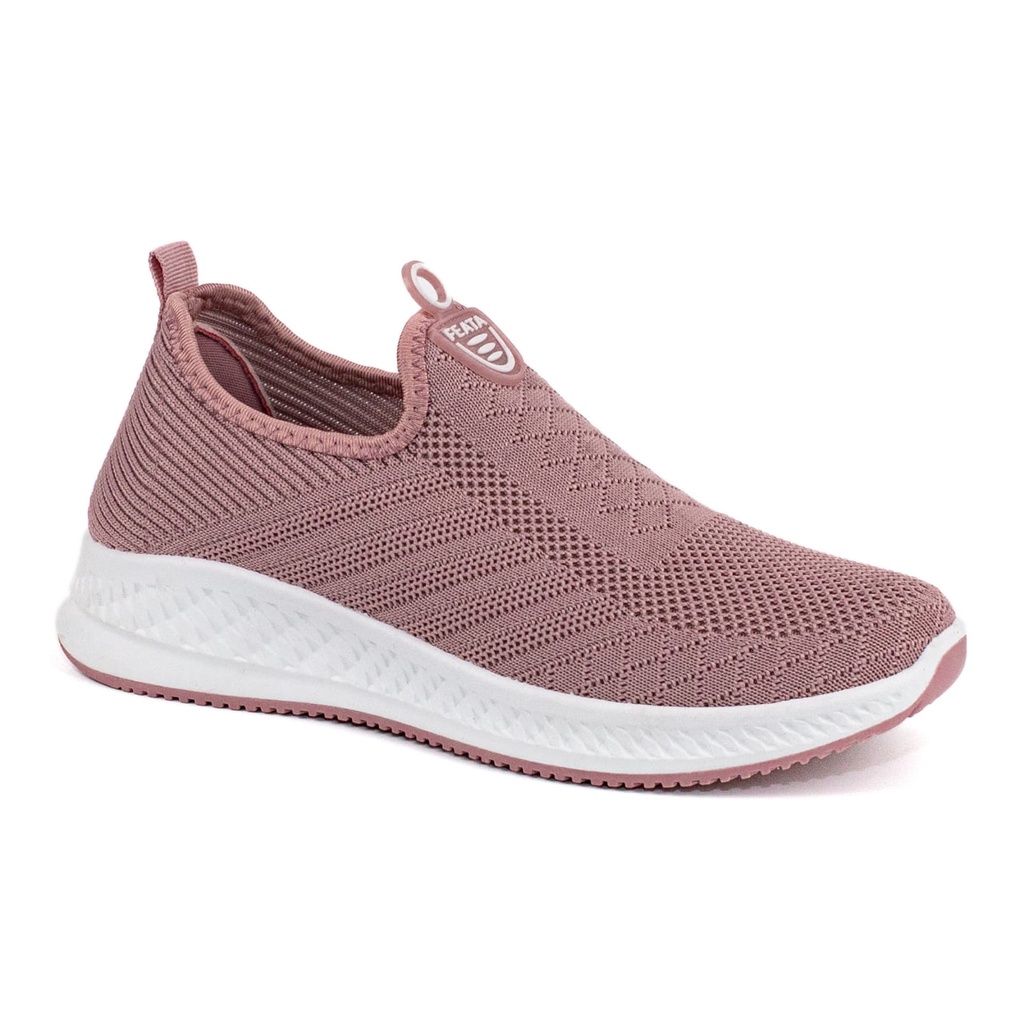 Sepatu Slip On Terbaru Sneakers Wanita Import Tanpa Tali Fashion Korea Casual Sport Shoes A030