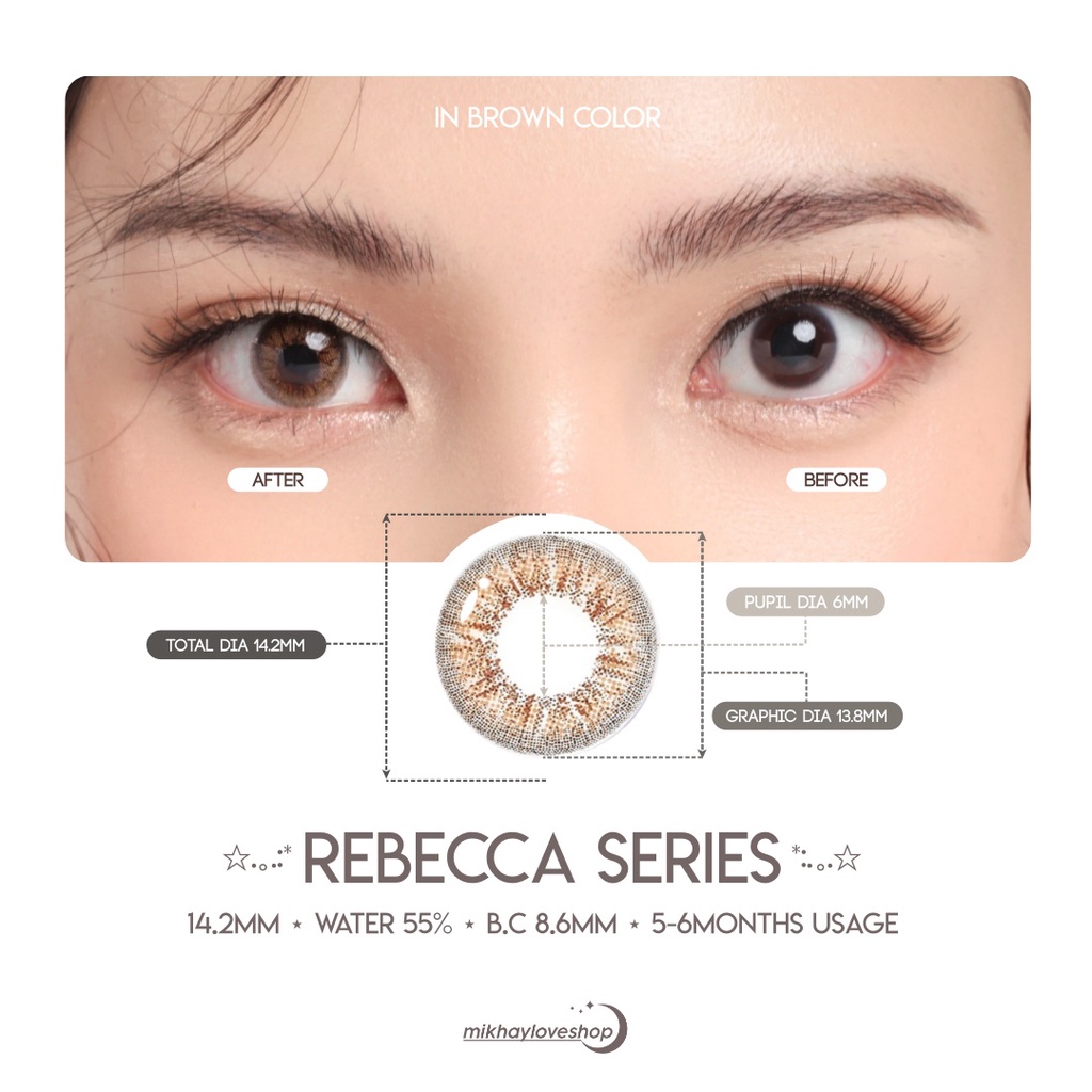 MIKHAYLOVESHOP Softlens Rebecca Brown | Kittykawaii