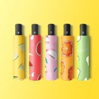 [ OBJ ] Payung Lipat Motif Buah Semangka Lemon Alpukat Jeruk BuahPeach Anti Sinar UV Protection