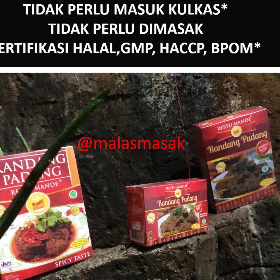 

(PROMO WBY36) Rendang Padang Asli Daging Basah/Kering Restu Mande. Bukan Frozen Food, Halal, SNI, BPOM* ⁑