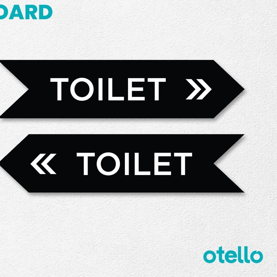 

Terlaku Otello Sign Tulisan Toilet Umum WC Restroom Pria Wanita Label Arah Panah Papan Akrilik Print Acrylic Board Aklirik Tag Petunjuk Nama Tempat.