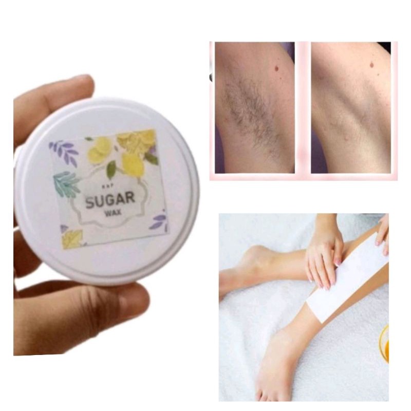 Waxing ketiak Hair removal KAF sugar wax 50gr + 8 kertas waxing + 1 spatula