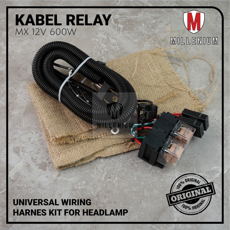 KABEL RELAY LAMPU H4 MOBIL MX XT SERIES UNTUK LAMPU UTAMA MOBIL 2 RELAY UNIVERSAL