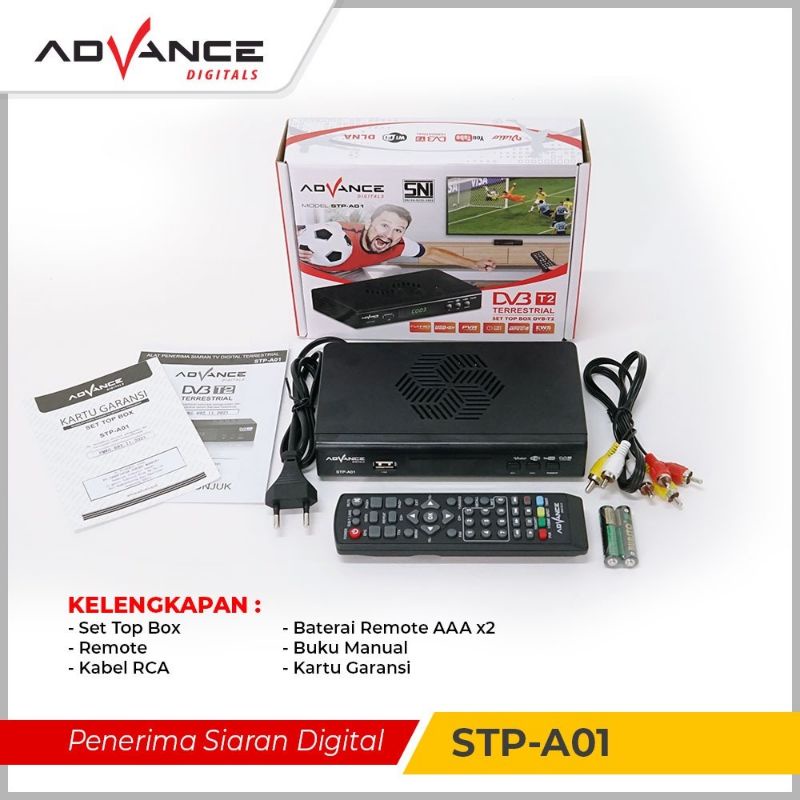 STB AdvanceSTP A01 Receiver TV DIGITAL Set Top Box DVB T2 Tuner WIFI Youtube