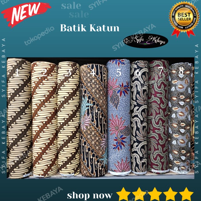 Kain Kain Batik Katun. Kain Batik Meteran. Batik Katun Halus. Kain Batik