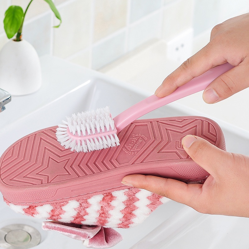 Sikat Dinding Lantai Dekontaminasi Dalam Sikat Gagang Panjang Lima Sisi Kompor Wastafel Bathtub Alat Pembersih Dapat Digantung Bulu Lembut Sikat Sepatu