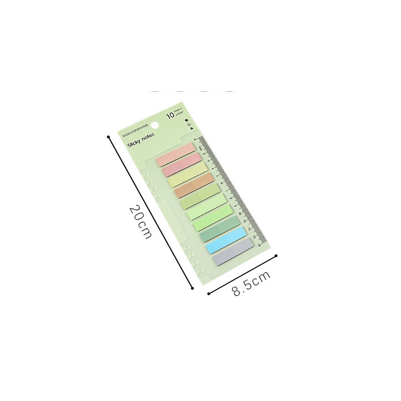 STICKY NOTES PLASTIK DISETAI PENGGARIS TEMPELAN PEMBATAS