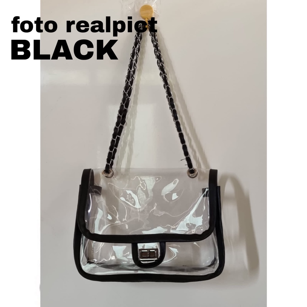 Super Sale 2023 New Tas Selempang Wanita Mika Transparan Tas PVC Anti Air Ransel Bening Korea Waterproof YYW