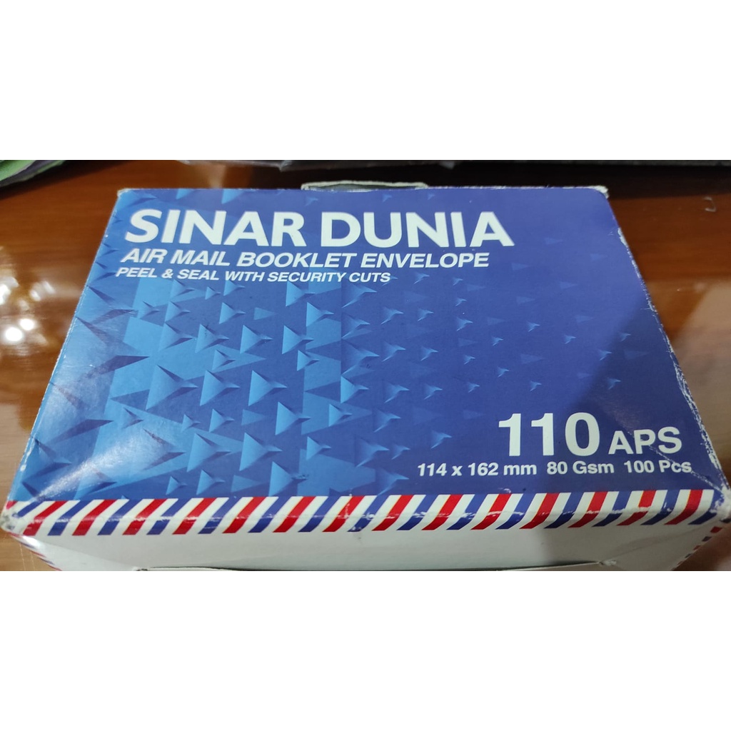 Amplop Sinar Dunia 110 Airmail ( 114 x 162 )  isi 100 pcs