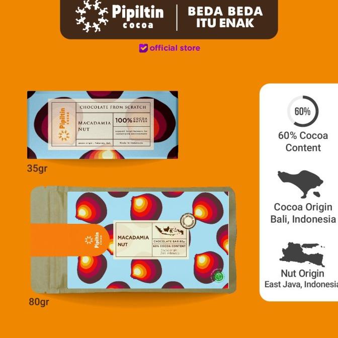 

Pipiltin Cocoa Chocolate - Chocolate Bar Macadamia Nut