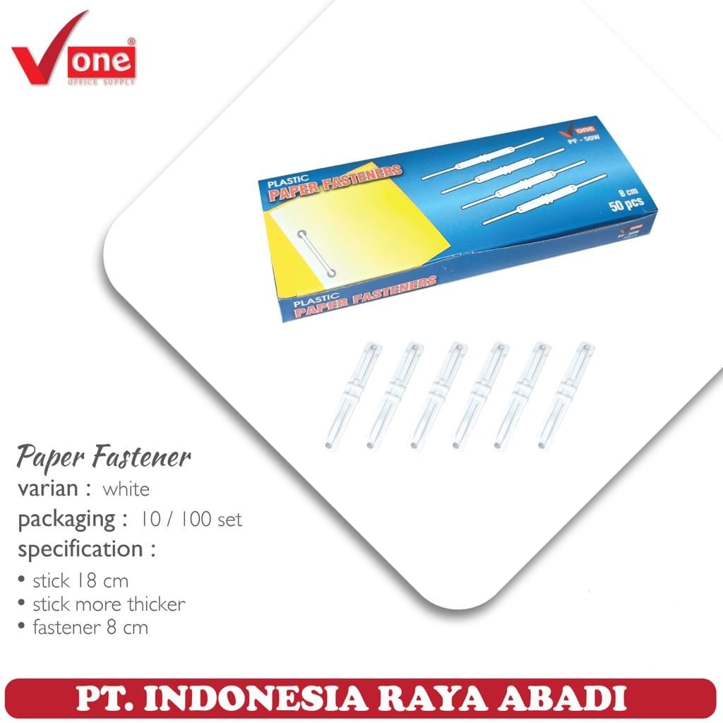 

Paper Fastener Warna Putih | Pengikat Kertas | Jepit Kertas Murah - Isi 50pcs