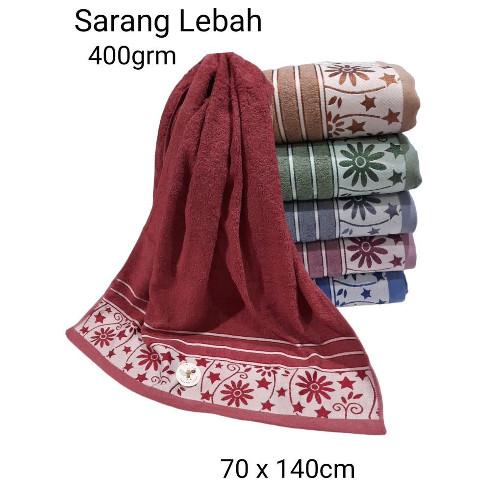 JH Handuk Mandi Dewasa Uk 70x140 Sarang Lebah Bahan Katun Termurah-