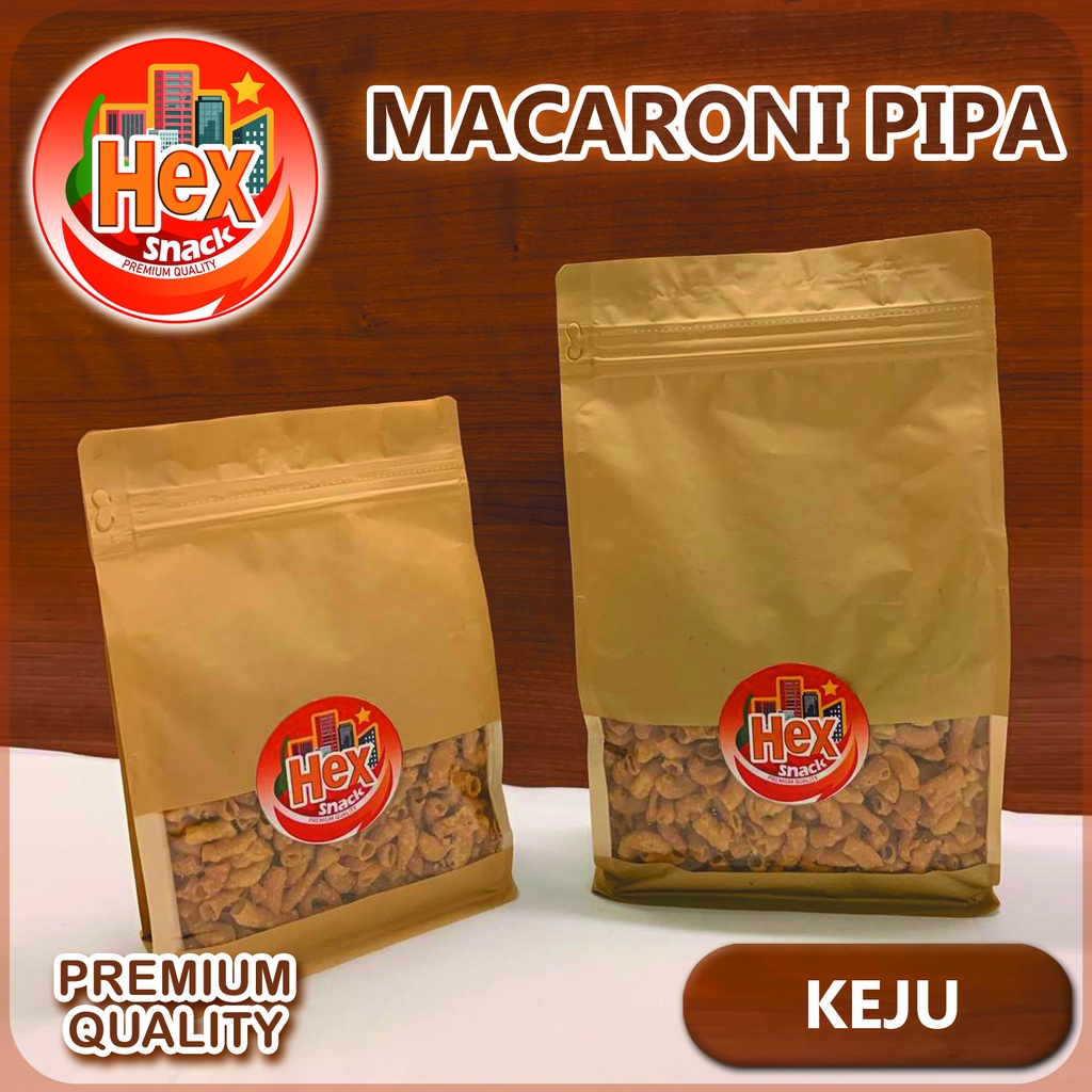 

Makaroni Pipa Keju Premium 300gram - Hex Snack