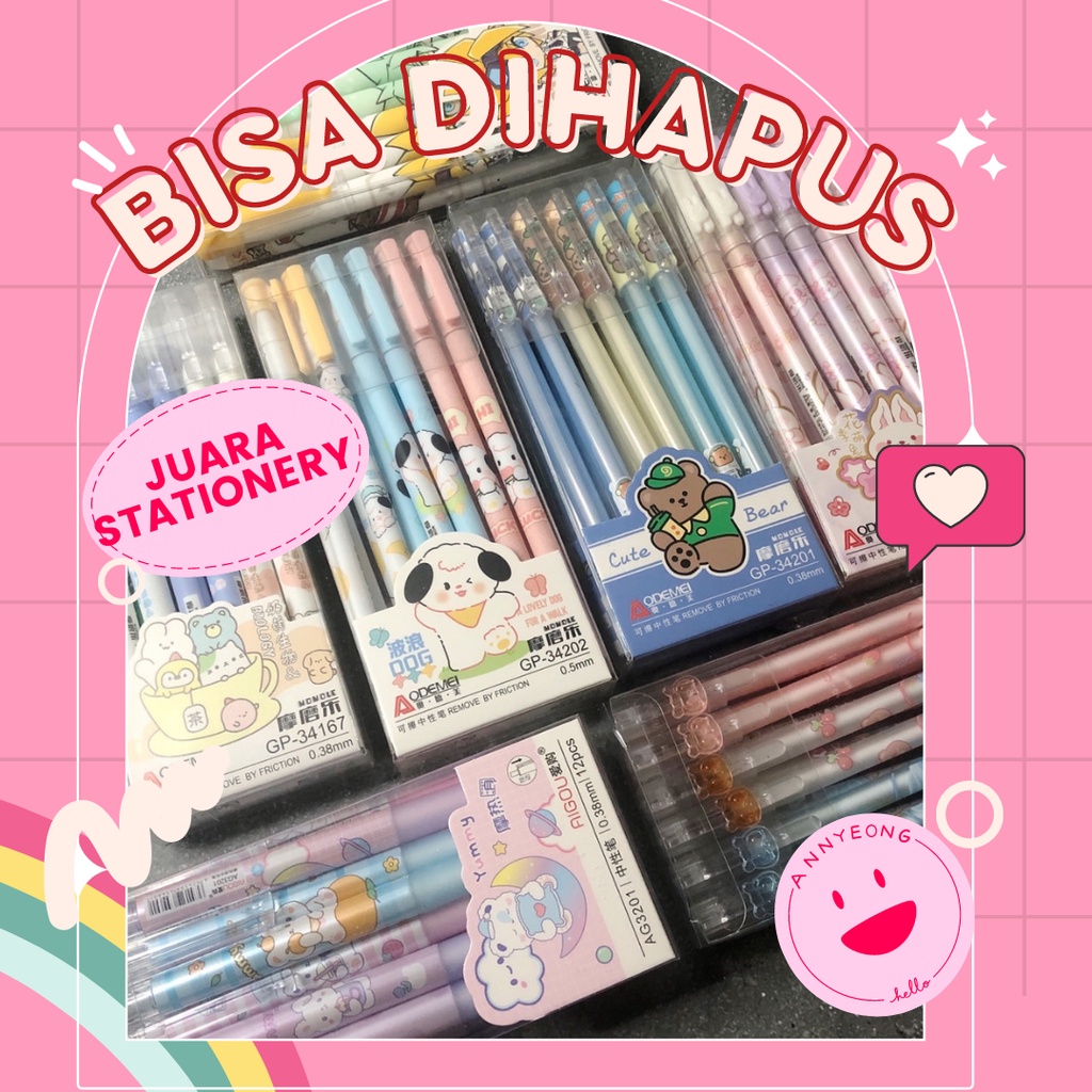 

Pen Gel Hapus (Satuan) / Pulpen Erasable Motif Karakter / Bolpen Hapus Lucu Fancy ODEMEI / Erasable Gel Pen / Pulpen bisa dihapus / Pen Hapus Tinta Hitam