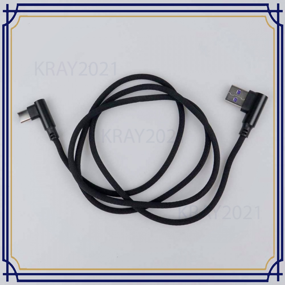 Kabel Charger USB Type C L Shape 2A 1 Meter -CV802
