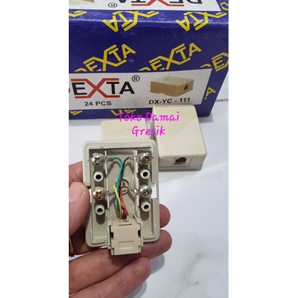 Roset Terminal Telephone 1 lubang. Soket Telepon RJ 11 RJ11 4 pin