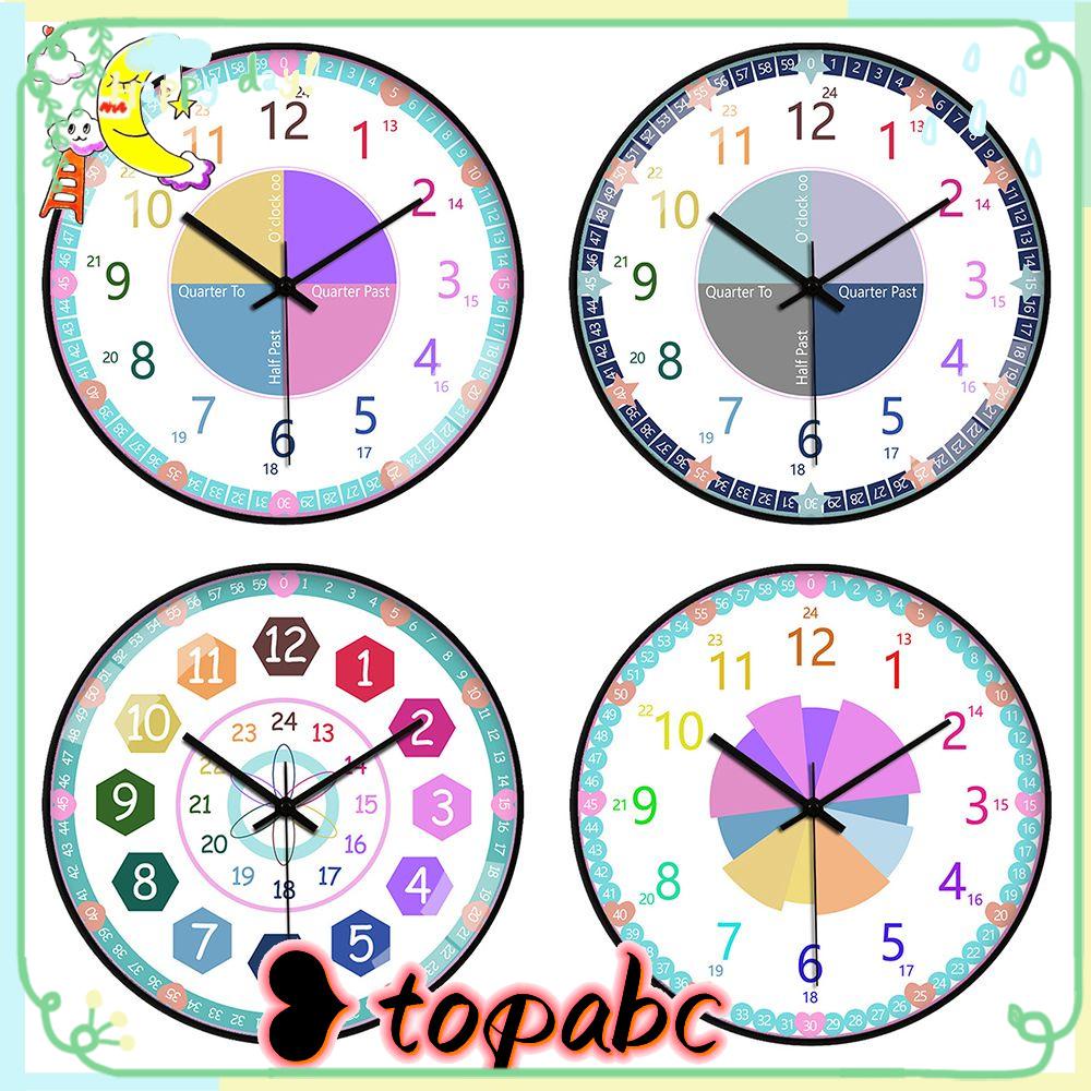 Top Wall Clock Playroom Anak Belajar Cerita Waktu Dengan Mudah Bagus Jam Dekorasi Dinding Untuk Anak
