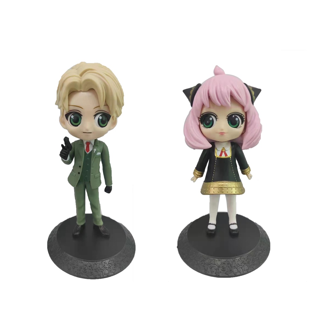 Anime Spy X Family Action Figure Anya Forger Yor Loid Kawaii Qposket Figural PVC Model Mainan Anak Hadiah Ulang Tahun