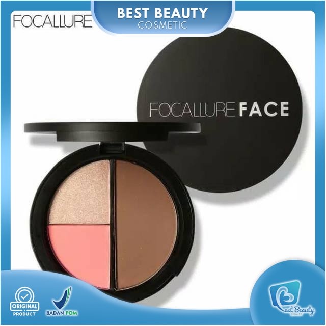 ★ BB ★ FOCALLURE On The Go Trio Blush Highlight Contour - FA20 - FA 20