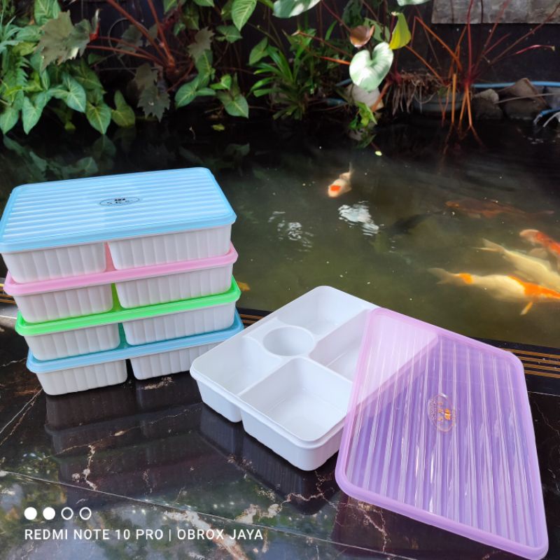 Tepak Makan Ginza/Tepak Makan Sekat 5/Tepak Makan Isi 5/Tepak Makan Cantik/Tepak Makan Bagus