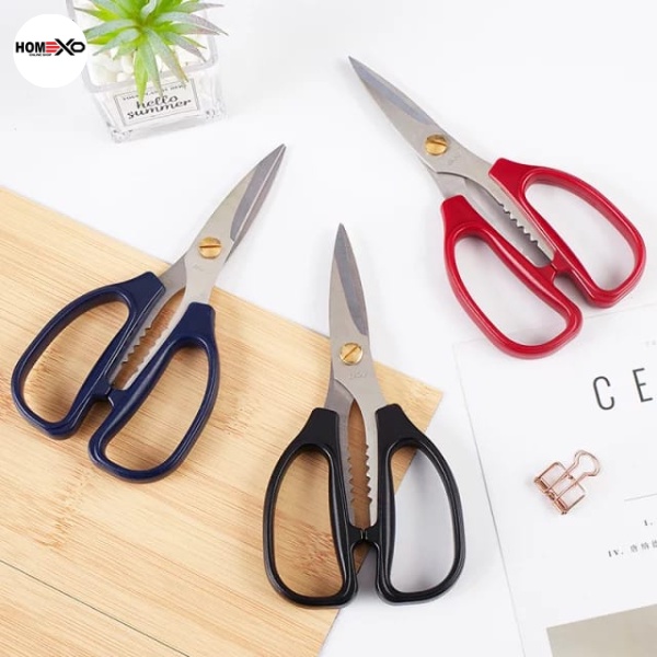 

HOMEXO Gunting Dapur Pemotong Kantor Gunting Pemotong Kertas Super Tajam Tebal dan Anti Karat Gunting Pemotong Serbaguna