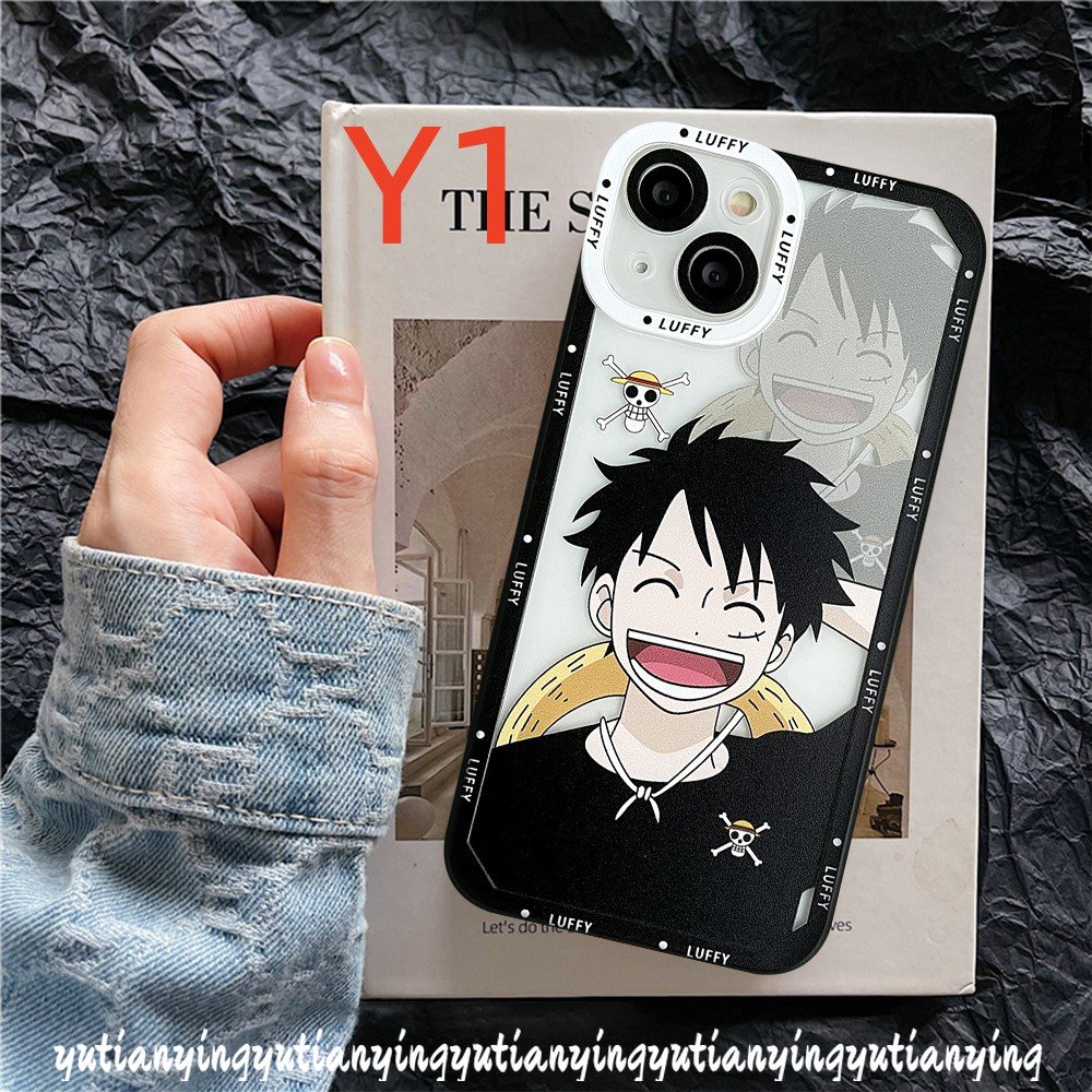 IPHONE Case Kompatibel Untuk Iphone11 14 13 12 Pro Max 7Plus 8Plus XR X XS Max 6 6s 8 7 Plus SE 2020 Shockproof Soft TPU Kartun Anime One Piece Luffy Zoro Angel Eyes Cover