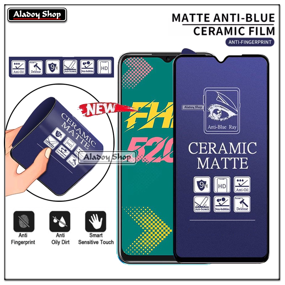 PAKET 3IN1 Anti Gores Blue Matte Anti Glare Infinix Hot 11 + Tempered Glass Camera dan Skin Carbon