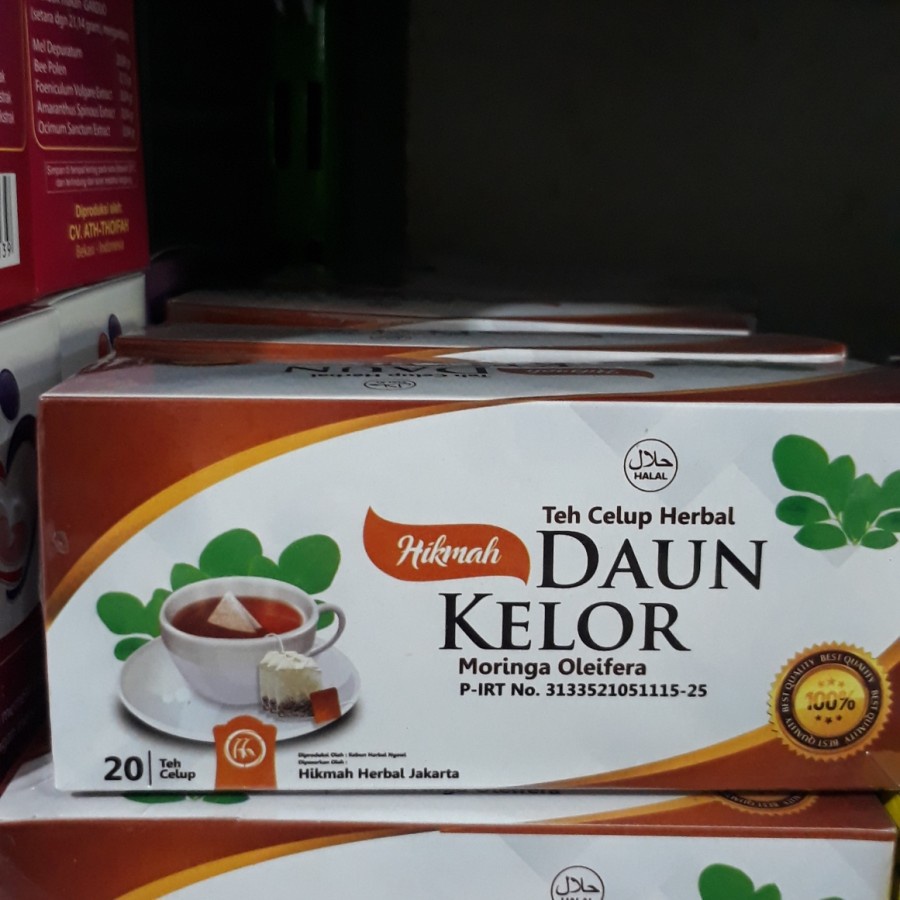 

Teh Celup Herbal Daun Kelor-Celup Kelor HIKMAH HERBAL isi 20 kantong celup asli