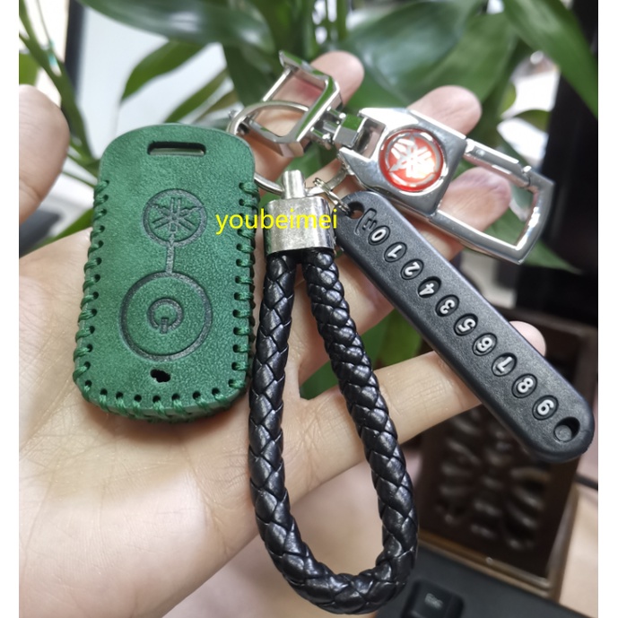 Case Kunci remote Bahan Kulit Untuk Motor YAMAHA NVX155 QBIX AEROX JAUNS XMAX300 nmax 2021