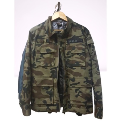 JAKET MGEE PARKA C001 - OLIVE - JAKET MOTIF ARMY