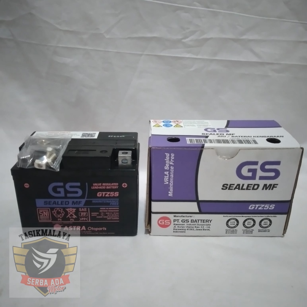 AKI KERING GS ASTRA GTZ5S MF 12V/3.5A AKI MOTOR BEAT VARIO MIO SOUL XEON KARISMA VIXION