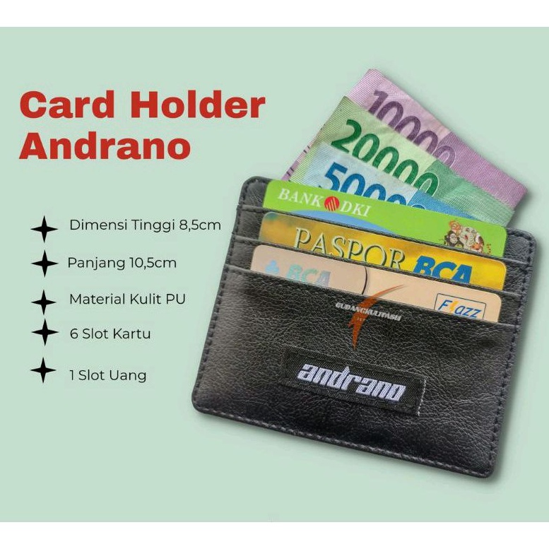 Dompet Kartu Tipis Card Holder Kulit Sintetis Murah