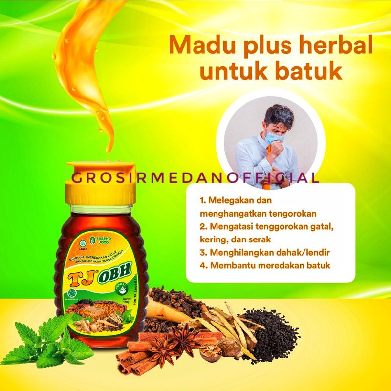 MADU TJ OBH 150 G - MADU MURNI TRESNOJOYO PLUS OBAT BATUK HERBAL OBH