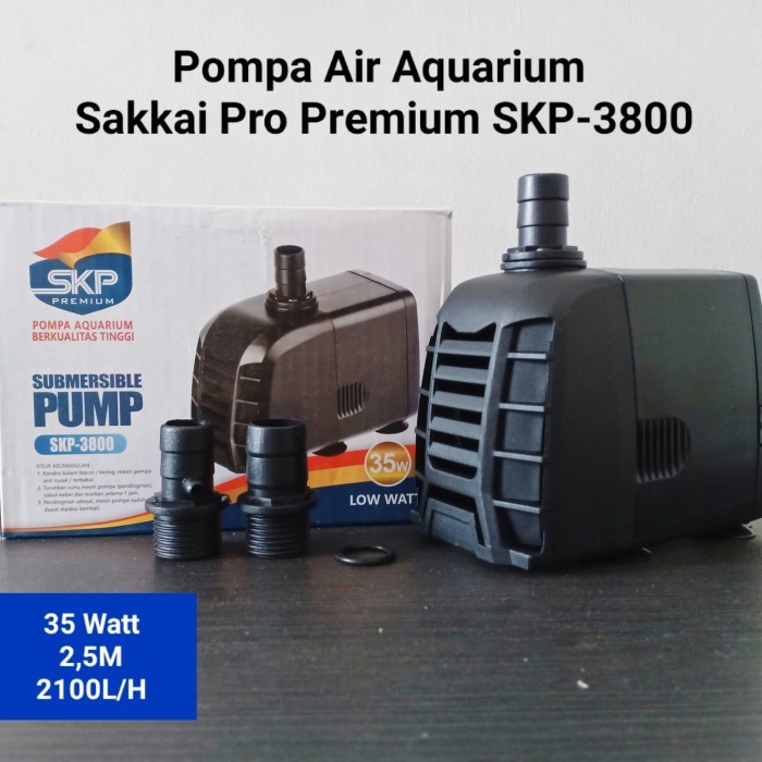 Mesin Pompa Aquarium SKP 3800 Pompa Kolam 35 Watt 2100 L/H 2,5 Meter