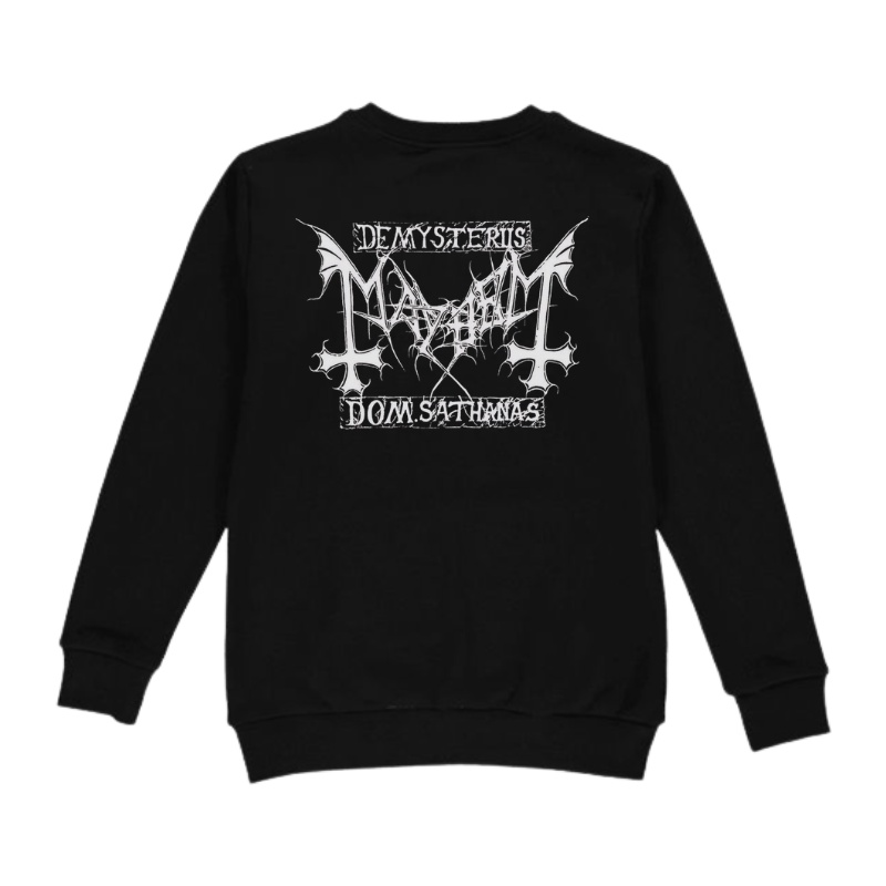 Sweater Crewneck Pria Metal Demysterius Black Pria Wanita Premium Distro | Sweater Crewneck Band Metal