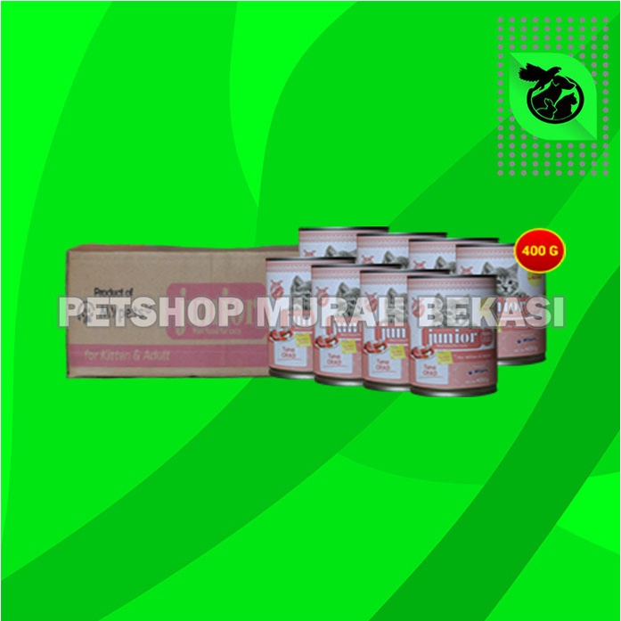 Makanan Basah Kucing Junior Wet Food Kaleng 400 Gram Dus isi 24 Pcs