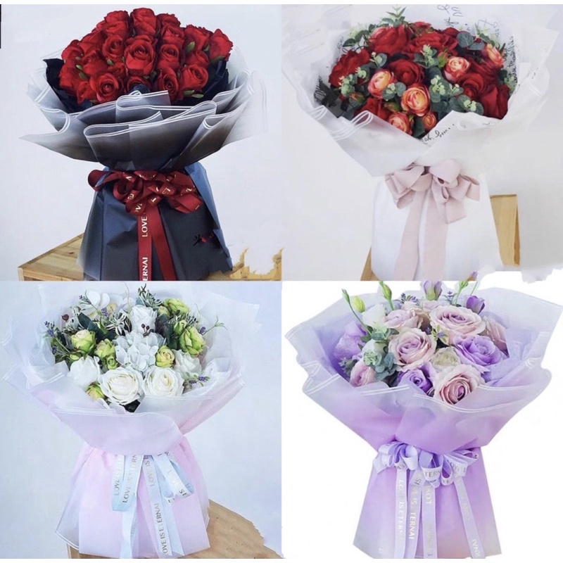 

Kertas Buket Cellophane Gradient [L16] !!WAJIB!!order tambahan box packing!!