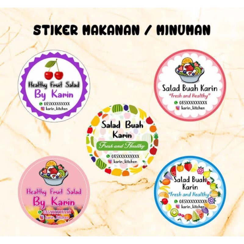 

STIKER MAKANAN BULAT