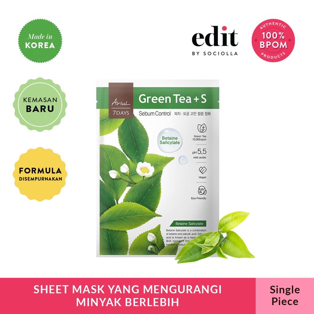 ARIUL 7days Mask Green Tea + S (NEW)