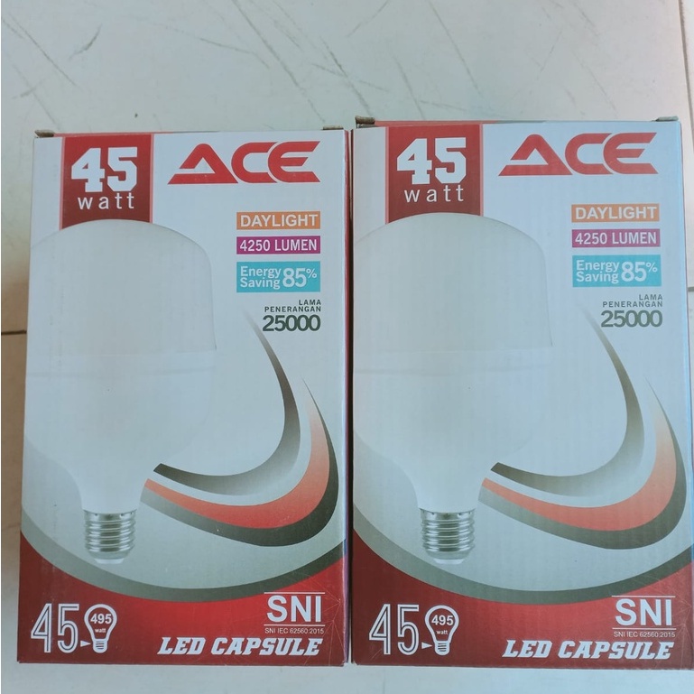 Lampu Led CAPSULE ACE 45 Watt Led Tabung Jumbo Bergaransi 45w ACE Led Garansi 1 Tahun