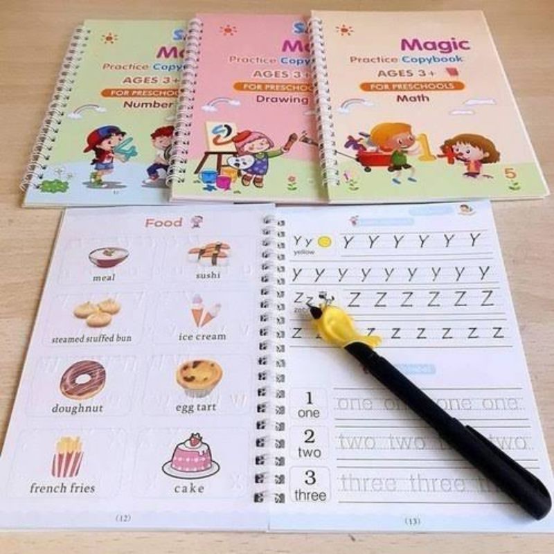 Magic Sank Book Set isi 4 Pcs Edukatif - Buku Ajaib Edukasi Anak Laki Perempuan